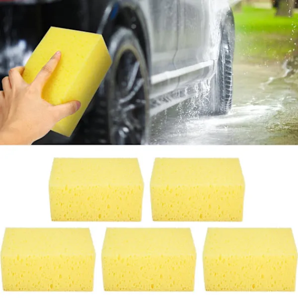 New Kvadratisk Halkfri Svamptvätt Verktyg Handhållen Bil Motorcykel 5-pack