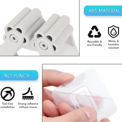 New Kvast och mopphängare 5 st självhäftande utan skruvar kvast utomhus inomhus kvasthållare vägg vägg hängande kvastar vägg vägg hängande kvast kvast vit | Fyndiq