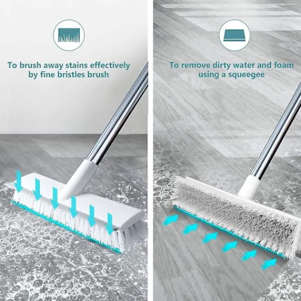 Online Kvast Squeegee Rengöringsborste 127cm För Rengöring Av Kakel, Terrassen, Köksgolv, Badrum, Vägg Och Terrassen