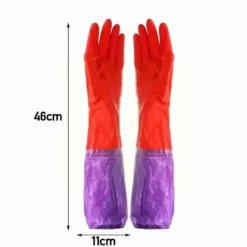 Sale KZQ -Diskhandskar plus sammetsvarma hushållshandskar vinter latex pvc handskar långa rena vattentäta hushållshandskar