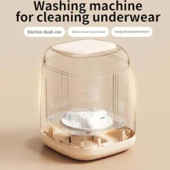 9L 1,35 kg Bärbar Mini Tvättmaskin för Babykläder Underkläder Camping Husbil [Energiklass A]