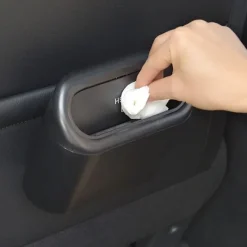 Discount 1L Bil Interiör Förvaringsfodral Soptunna Tryckbehållare Mini Bricka Papperskorg Dörr Sätesklämma Ställhållare Biltillbehör