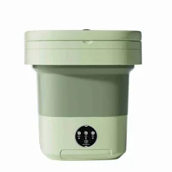 New 8L Bärbar Minitvättmaskin med UV-sterilisering, hopfällbar centrifug med dräneringskorg och avloppsslang för resor och hemmet