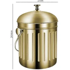 Online 3l Dubbelväggig Isolerad Ishink i Rostfritt Stål, Förtjockad, B