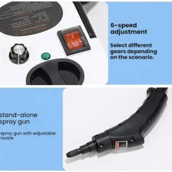 New EASTVAPS 1.2L Högtemperaturångrengörare med Stryk- och Glasrengöringsfunktion