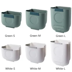 Hot 3/6/8L Hängande papperskorg Vikbar soptunna GRÖN S grön