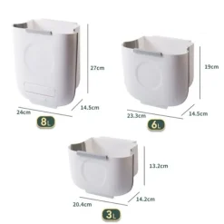 Hot 3/6/8L Hängande papperskorg Vikbar soptunna GRÖN S grön