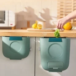 Hot 3/6/8L Hängande papperskorg Vikbar soptunna GRÖN S grön