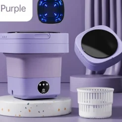 Discount DMstore 6,5L Liten Tvättmaskin Stor Kapacitet Bärbar Tvättmaskin För Underkläder Strumpor Tvätta Purple