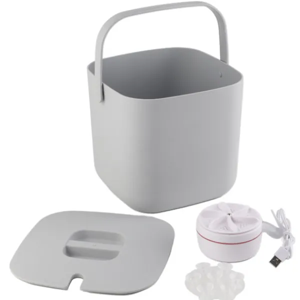 Hot 3,8L Mini-tvättmaskin med brusreducering, hygienisk, bärbar USB-tvättmaskin för strumpor och underkläder