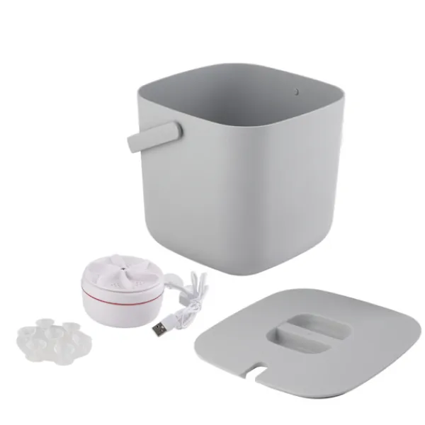 Hot 3,8L Mini-tvättmaskin med brusreducering, hygienisk, bärbar USB-tvättmaskin för strumpor och underkläder