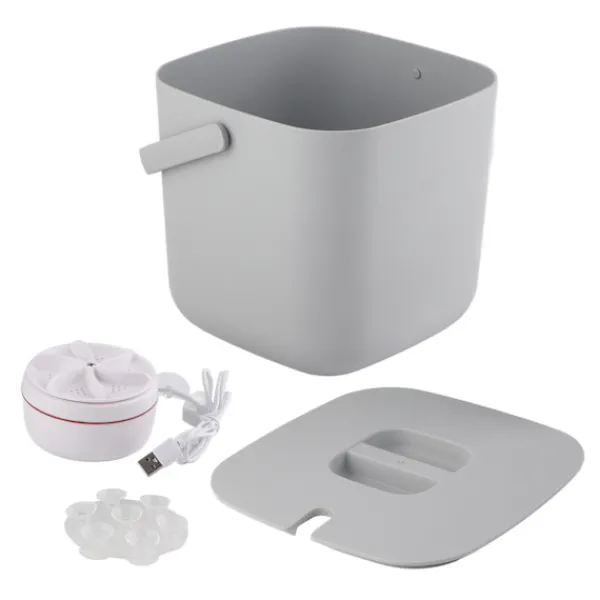 Hot 3,8L Mini-tvättmaskin med brusreducering, hygienisk, bärbar USB-tvättmaskin för strumpor och underkläder