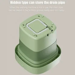 Hot 8L Portabel Mini Tvättmaskin med UV-Sterilisering Vikbar Centrifug med Dräneringskorg Dräneringsslang för Resor Bostäder