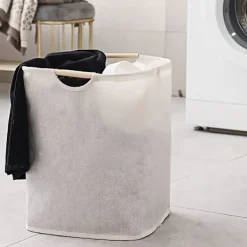 Clearance 45l Smal Hopfällbar Tvättkorg Med 4 Hjul Smala Tvättkorgar Och Vikbar Tvättkorg Rektangulär Tvättkorg För Förvaring Av Kläder Hemma (svart)