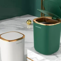 Outlet 12L Soptunna Köksbadrum Toalett Papperskorg Automatisk Induktion Vattentät Sopbehållare Med L