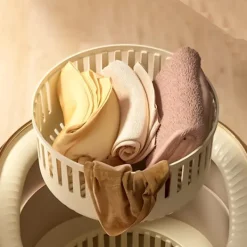 Hot INF 13L Stor Kapacitet Vikbar Tvättmaskin - Portabel Mini Tvättmaskin för Underkläder, Strumpor grå+vit