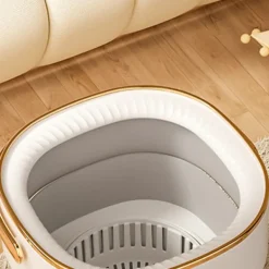 Hot INF 13L Stor Kapacitet Vikbar Tvättmaskin - Portabel Mini Tvättmaskin för Underkläder, Strumpor grå+vit