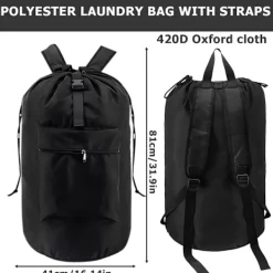 Sale 90L Tvättsäck med Stor Kapacitet: Smutsig Tvättsäck med 2 Vadderade Axelremmar