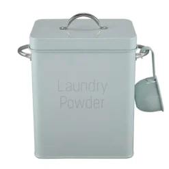 5L Vacker Förvaringslåda för Tvättmedel med Skopa Grön