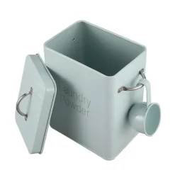 Outlet 5L Vacker Pulver Tvättmedel Förvaringslådor med Skopa Grön