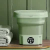 8l Vikbar Tvättmaskin Bärbar Strumpa Och Underkläder Vikbar Hushålls Tvättmaskin 3 Modeller Med Centrifugering BY Grön Grön US