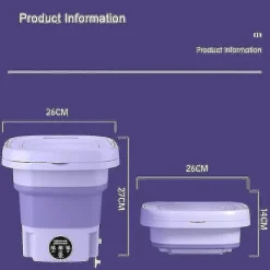 8l Vikbar Tvättmaskin Bärbar Strumpa Och Underkläder Vikbar Hushålls Tvättmaskin 3 Modeller Med Centrifugering BY Grön Grön US