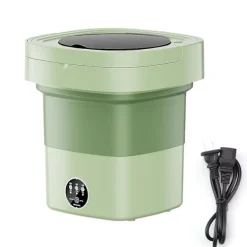 Clearance 11L Vikbar Tvättmaskin med Centrifug, Blått Ljus Sterilisering Tvättmaskin för Underkläder Babykläder