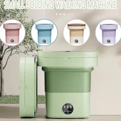 Clearance 11L Vikbar Tvättmaskin med Centrifug, Blått Ljus Sterilisering Tvättmaskin för Underkläder Babykläder