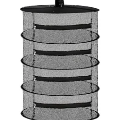 Online 4-lagers hängande torknät för örter med dragkedjor, svart [HhhhS][D]