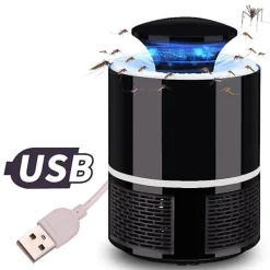 New LED-myggdödande lampa USB Anti Mosquito Electric Bug Zapper Tyst myggfälla insektsdödare för utomhus sovrum