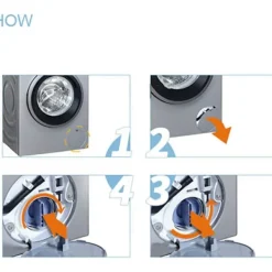 Lichifit avtappningsplugg för Siemens, Bosch WM1095/1065 WD7205 tvättmaskin