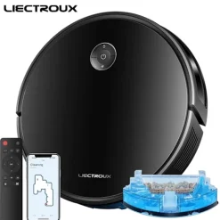 Outlet OEM Liectroux C7 Robotdammsugare, HEPA-filtrering, 6000PA sugkraft,Svart