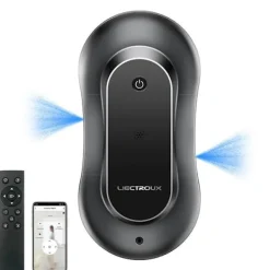 New LIECTROUX Fönsterputningsrobot YW810 - APP-kontroll - Dubbel sprutning - 10 Tvättlappar Svart