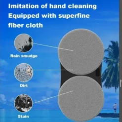 New LIECTROUX Fönsterputningsrobot YW810 - APP-kontroll - Dubbel sprutning - 10 Tvättlappar Svart