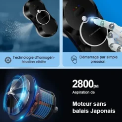 Sale LIECTROUX Fönsterputsrobot HCR-10 - 2800 Pa - 30ml tank - Automatisk rengöring - Intelligent självgående fönsterputsrobot Svart