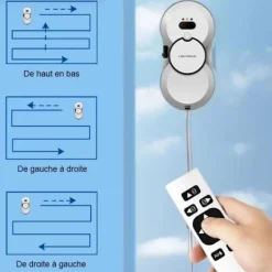 Discount LIECTROUX Robot Fönsterputsare HCR-10 Vit - 2800 Pa - 30ml Behållare - Automatisk rengöring - Självständig intelligent, D