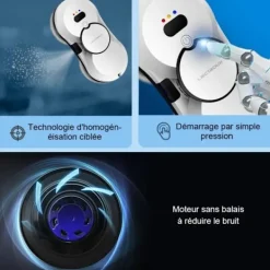 Online LIECTROUX Robot Fönsterputsare HCR-10 - 2800 Pa - 30ml Behållare - Automatisk rengöring - Självständig intelligent fönsterputsrobot Vit