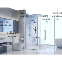 Online LIECTROUX Robot Fönsterputsare HCR-10 - 2800 Pa - 30ml Behållare - Automatisk rengöring - Självständig intelligent fönsterputsrobot Vit