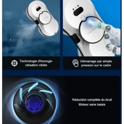 Outlet LIECTROUX Robot Fönsterputsare HCR-10 Vit - 2800 Pa - 30ml Behållare - Automatisk rengöring - Självständig intelligent fönsterputsningsrobot-FF-