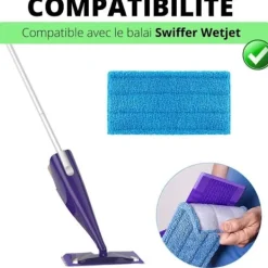 Clearance PHONILLICO Lingett för Swiffer Wetjet tvättbar återanvändbar [4-pack] ®