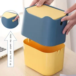 Discount Liten bordspapperskorg, bärbar minibordspapperskorg, tryck T