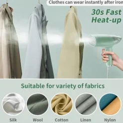 Online Liten bärbar handångstryckare för tyg, kläder, resor, kraftfull 1200 W, snabb uppvärmning på 30 sekunder