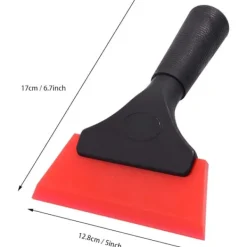 Clearance Liten gummiskrapa 5 tum röd fönsterfilmsskrapa, 1 st
