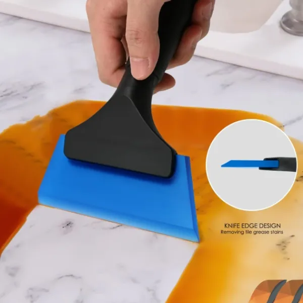 Clearance Liten gummiskrapa, fönsterskrapa, -5 tum, blå