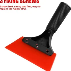 New Liten gummiskrapa, fönstertoningsgummi vattenblad, duschskrapa med halkfritt handtag, verktygstillbehör (röd)