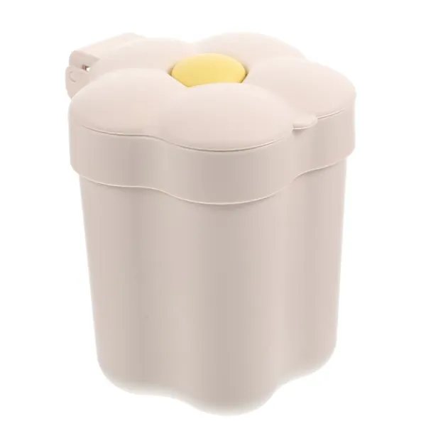 Liten Kontorspapperskorg Blomformad Papperskorg Vardagsliv Blomform Vit 14X12X12cm Pennhållare 1st