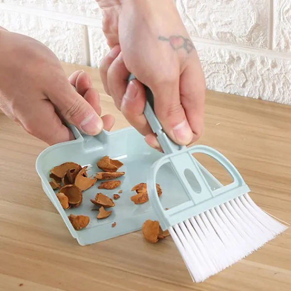 Sale ATELA Liten kvast och sopskåp för hemminidammar med set (blå)