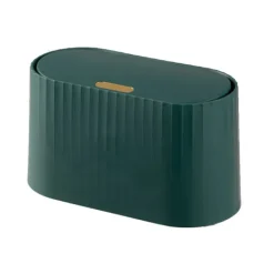 Online Liten papperskorg för skrivbord med lock, 2L Mini skrivbordspapperskorg med trycklock, Bärbar skrivbordspapperskorg Tepåse papperskorg för vardagsrum (GRÖN) | Fyndiq