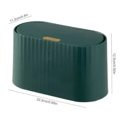 Online Liten papperskorg för skrivbord med lock, 2L Mini skrivbordspapperskorg med trycklock, Bärbar skrivbordspapperskorg Tepåse papperskorg för vardagsrum (GRÖN) | Fyndiq