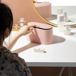 Online Liten papperskorg för skrivbord med lock, 2L Mini skrivbordspapperskorg med trycklock, Bärbar skrivbordspapperskorg Tepåse papperskorg för vardagsrum (GRÖN) | Fyndiq